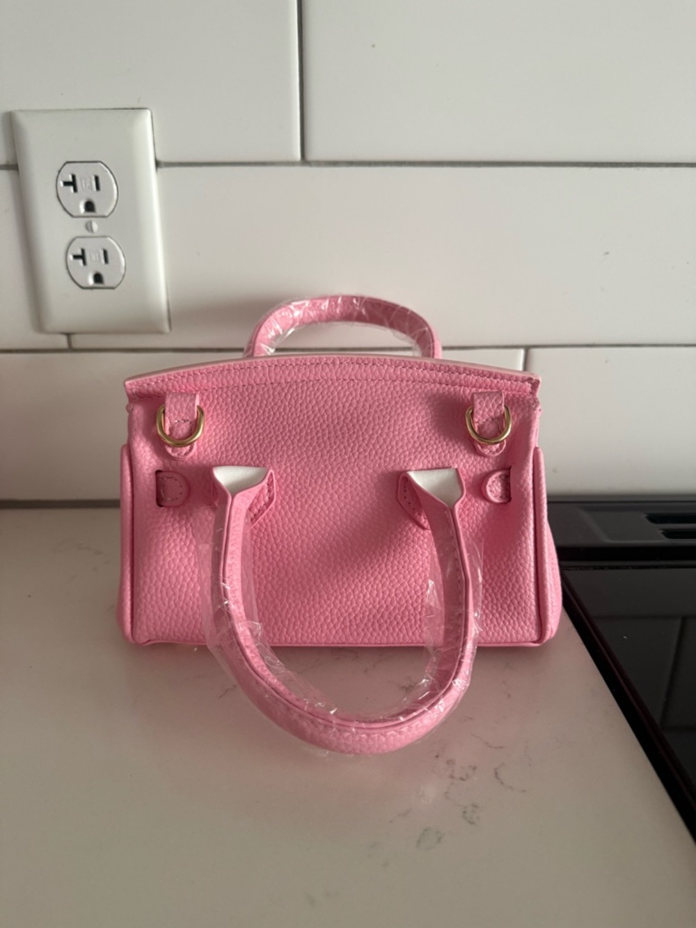 Pink Mini Structured Top-Handle Bag - Picture 2 of 3